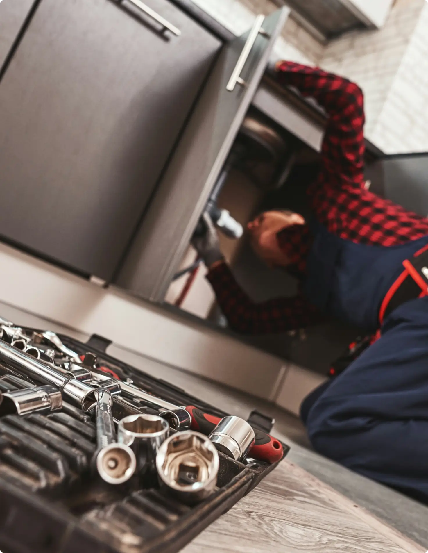 under-sink-mobile Plumbing Repair